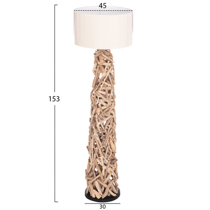 Decorative Floor Standing Lamp Altar Hm4429 Driftwood--white Pvc Cap Φ45x153hcm.
