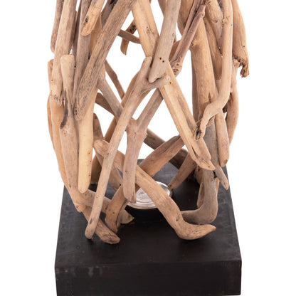 Decorative Floor Standing Lamp Flamer Hm4439 Driftwood In Natural 30x30x179hcm.