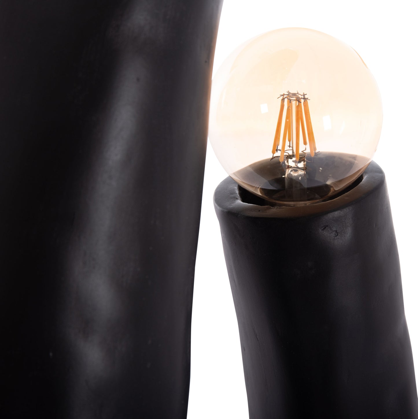 Decorative Floor Lamp Tusken Hm4702.01 Fiber Cement-black 50x43x145hcm.