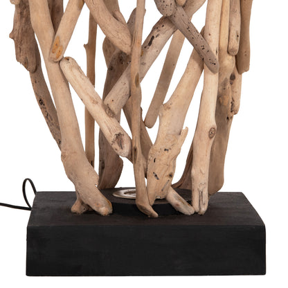 Decorative Floor Standing Lamp Vekna Hm4877 Driftwood In Natural 30x30x140hcm.