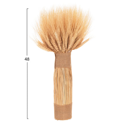 Decorative Dried Wheat Bouquet Hm7963 Natural Color 48hcm.