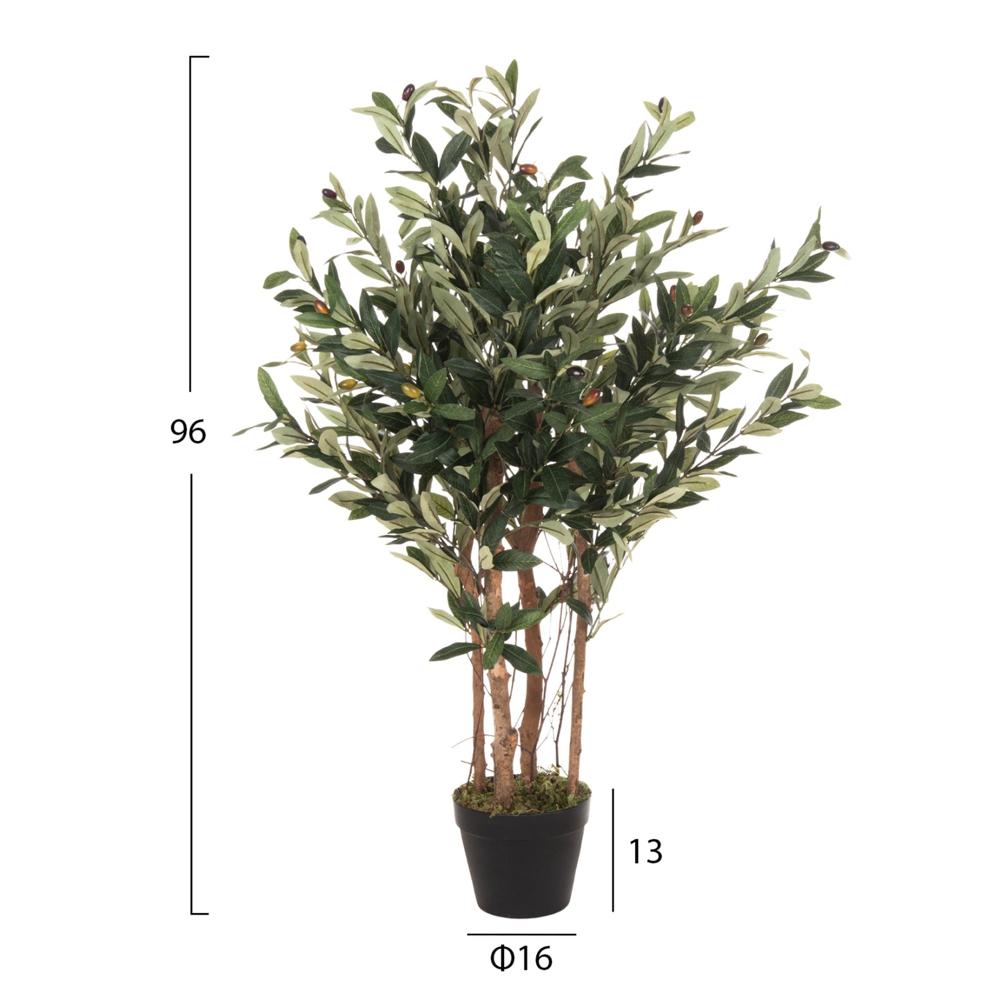 Decorative Synthetic Plant Hm4007 Olive Tree In Pot 96h Cm.