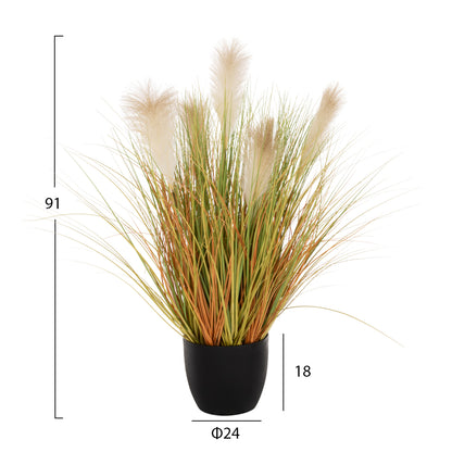 Decorative Synthetic Plant In Pot Hm4010 Phragmites Australis Φ24x18-91hcm.