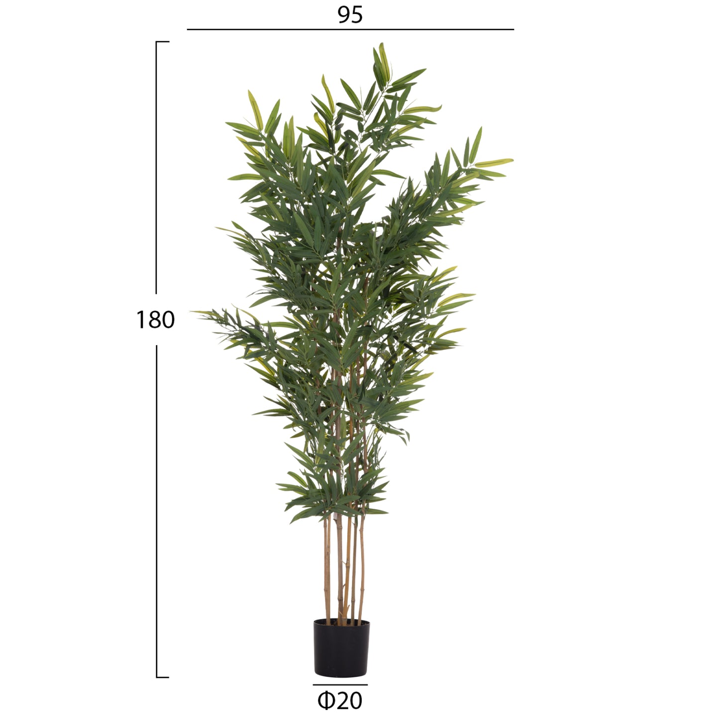 Decorative Synthetic Plant In Pot Hm4736 Bamboo 20x95x180hcm.