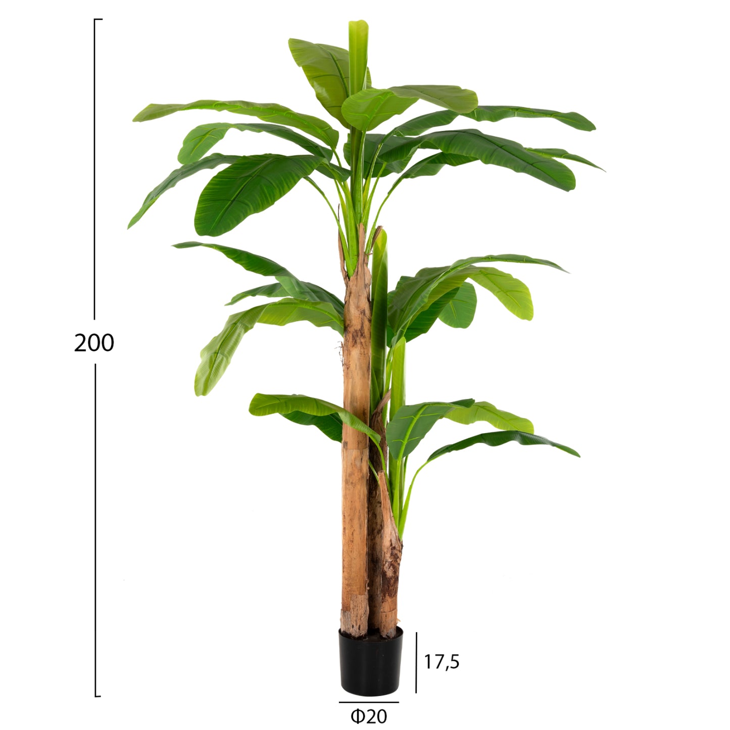 Decorative Synthetic Plant Hm7978 BanΑΝΑ Tree In Pot 200h Cm.