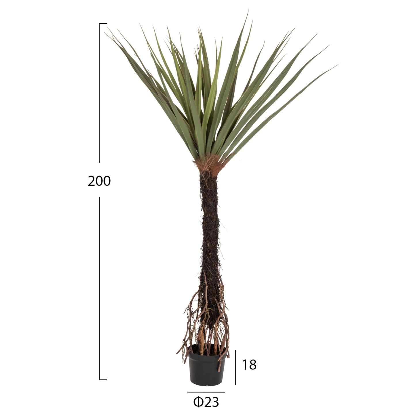 Decorative Synthetic Plant Hm7989 Sisal Tree In Pot 200h Cm.