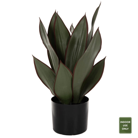 Decorative Synthetic Plant In Pot Hm7996 Broadleaf Sansevieria Φ14x12-51Υεκ.