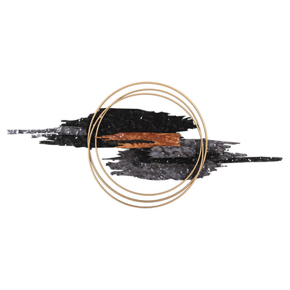 Wall Decor Hm4196 Metal In Black-anthracite-gold 144x63,5hcm.