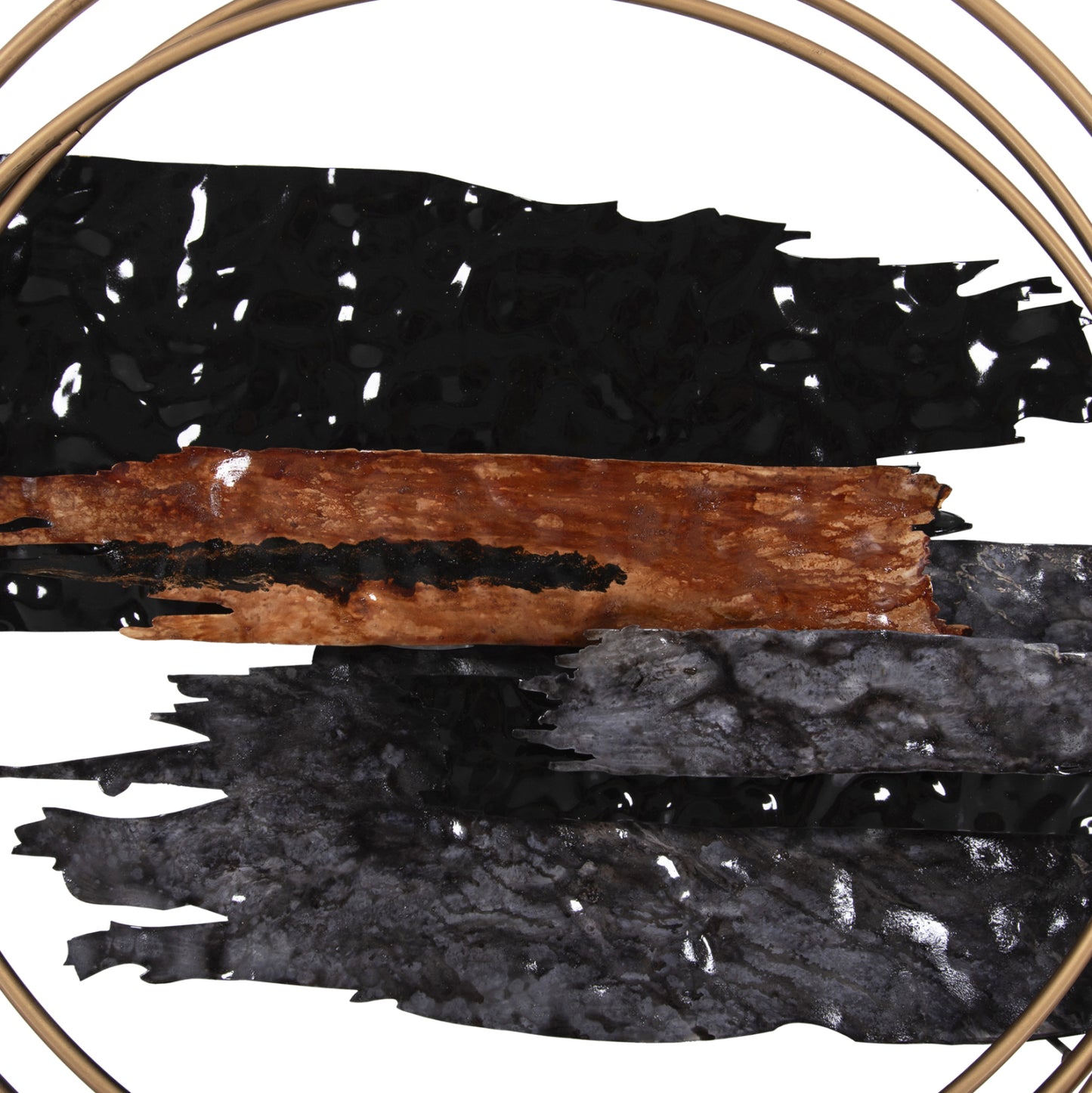 Wall Decor Hm4196 Metal In Black-anthracite-gold 144x63,5hcm.