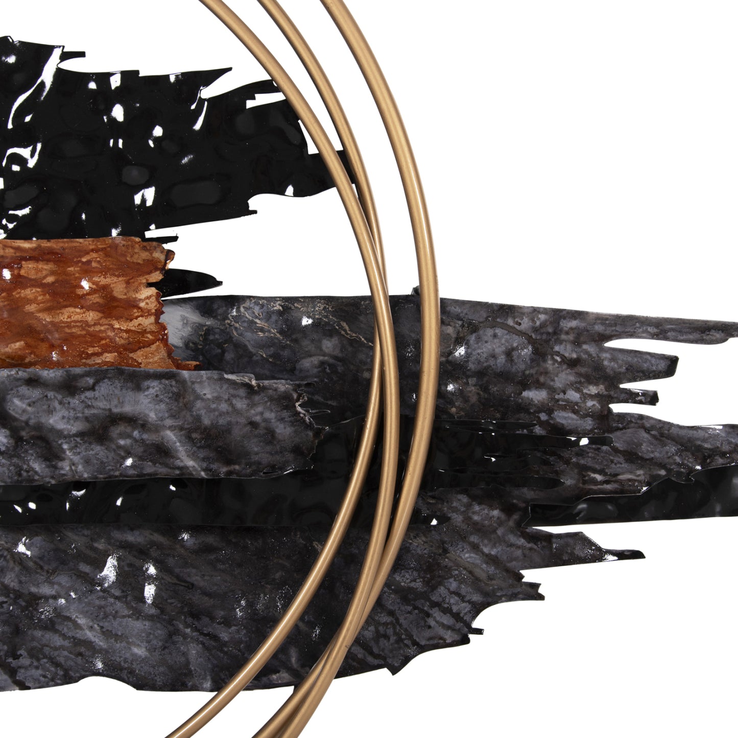Wall Decor Hm4196 Metal In Black-anthracite-gold 144x63,5hcm.