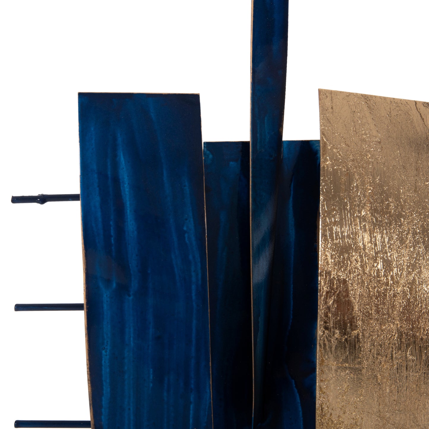 Wall Decor Hm4205 Metal In Blue - Gold 90,5x50hcm.