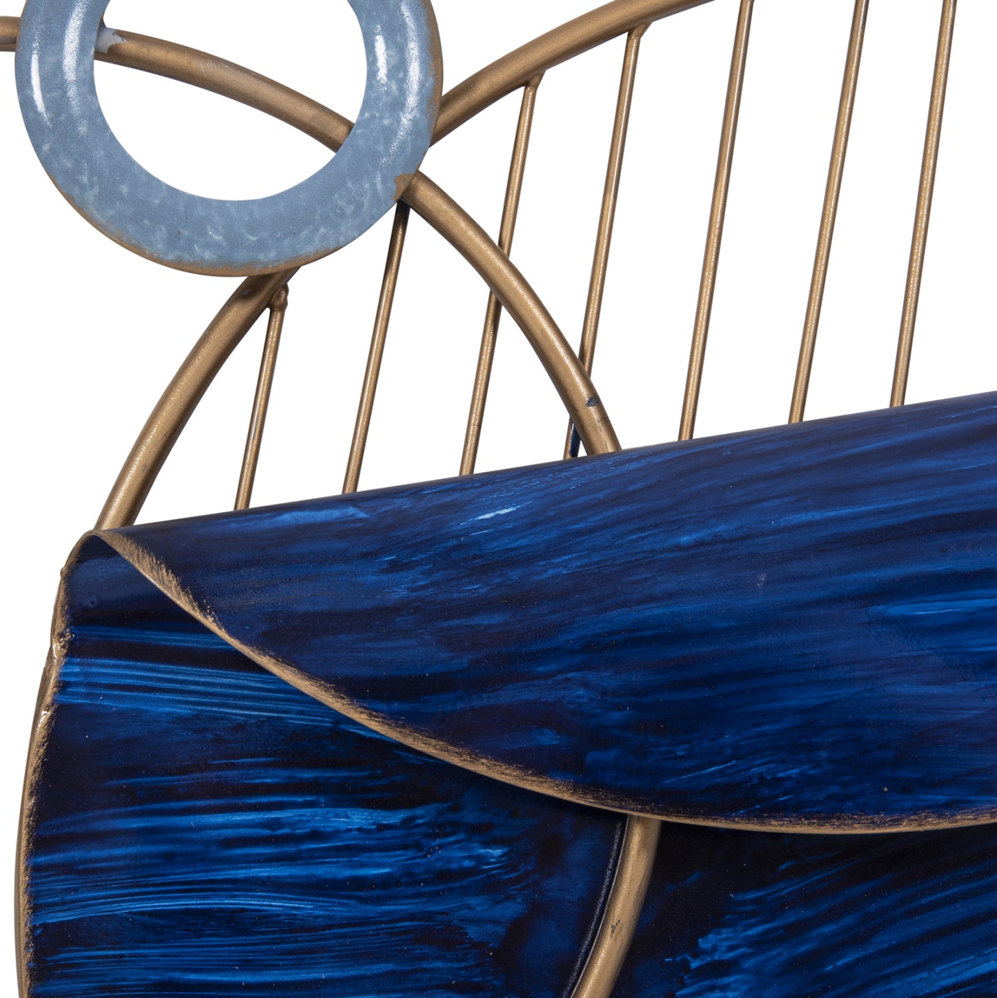 Wall Decor Hm4207 Metal In Blue Colors 87x54 εκ.