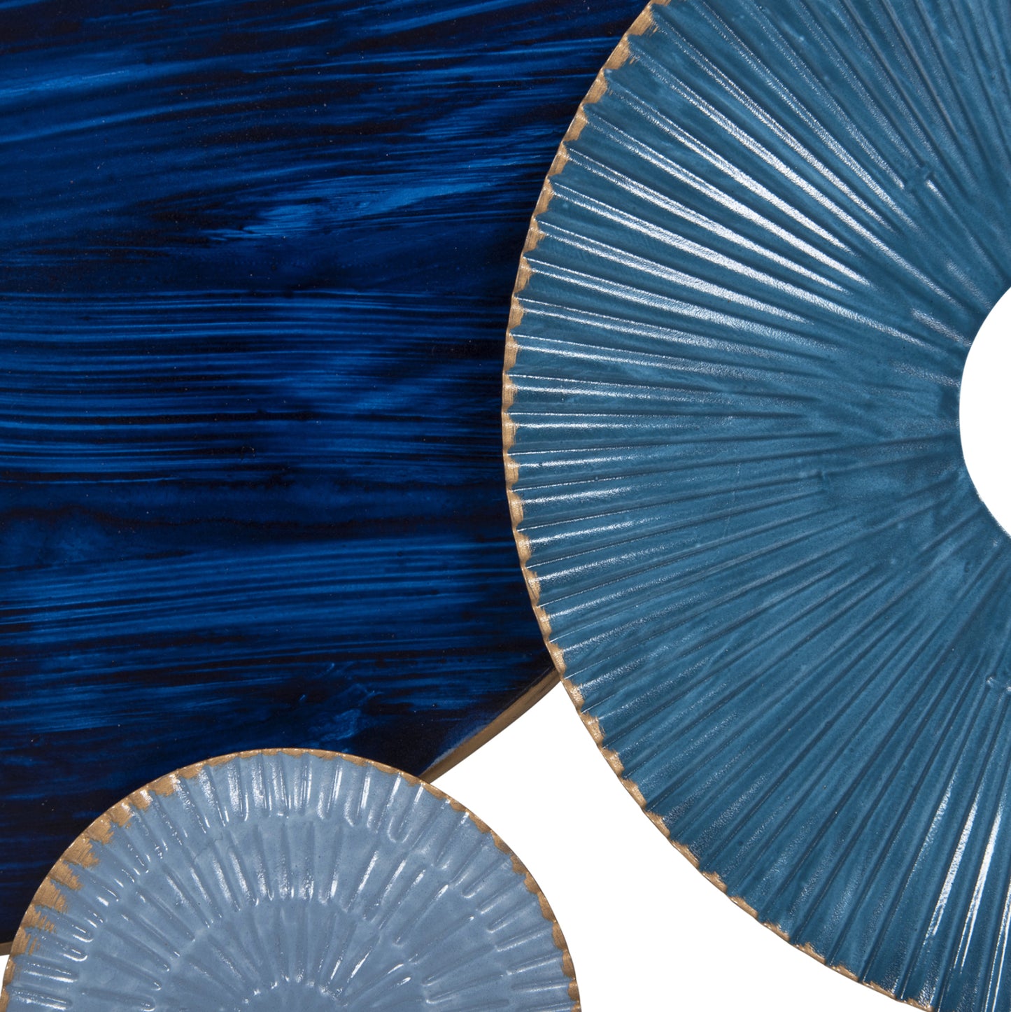 Wall Decor Hm4207 Metal In Blue Colors 87x54 εκ.