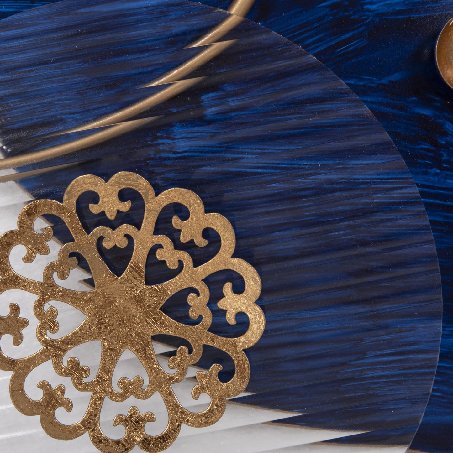 Wall Decor Hm4207 Metal In Blue Colors 87x54 εκ.