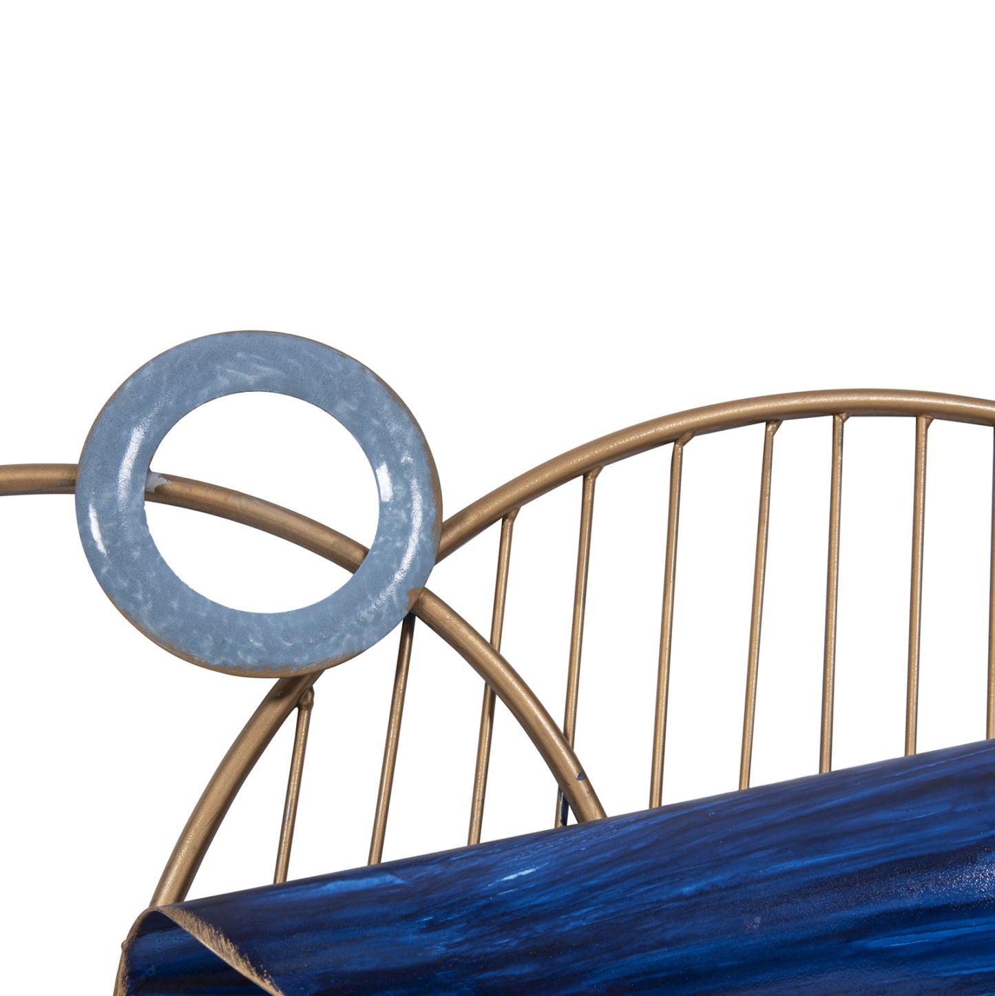 Wall Decor Hm4207 Metal In Blue Colors 87x54 εκ.