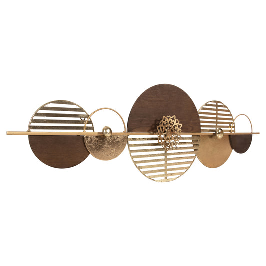 Wall Decor Hm4210 Metal In Brown-gold 125x39hcm.