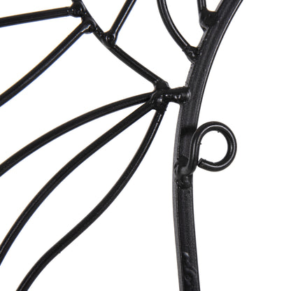Wall Decoration Hm4218 Natural Wood Color-black Metal 66x100hcm.
