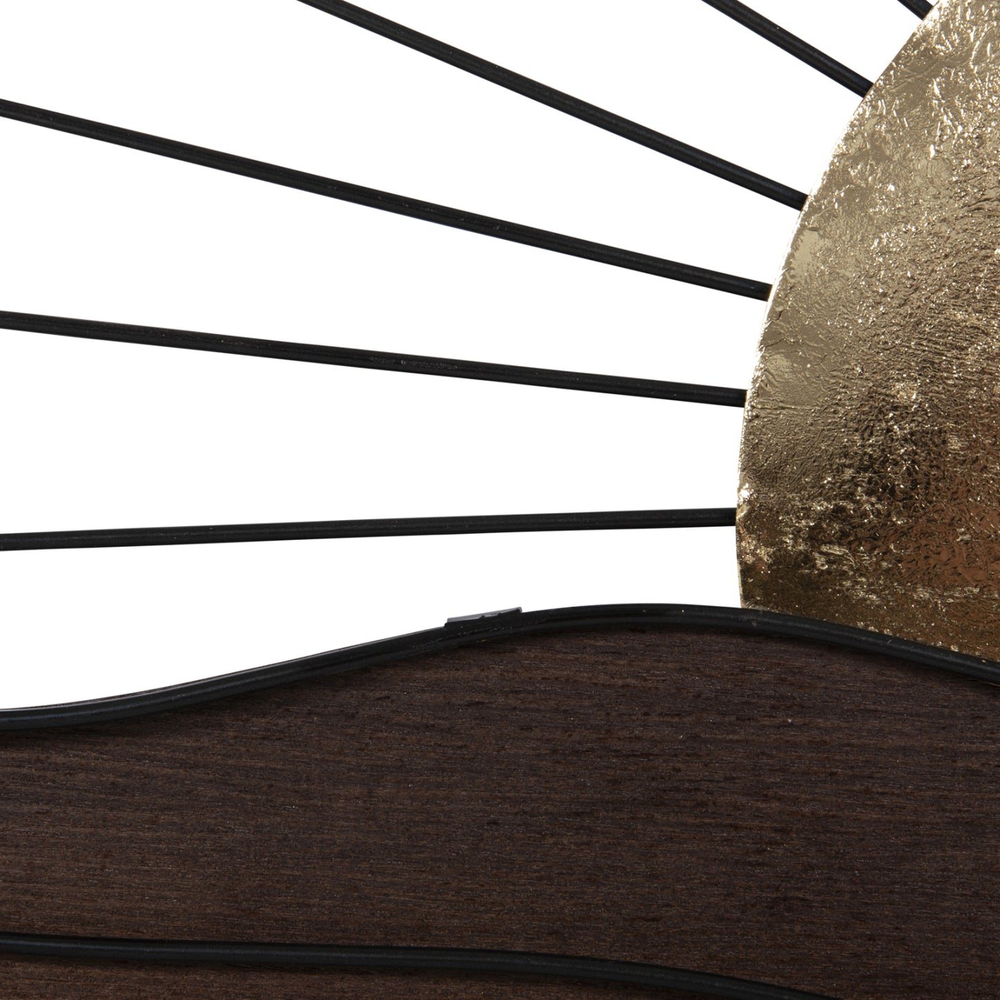 Wall Decoration Hm4219 Natural Wood Colors-black Metal 117x3x50hcm.