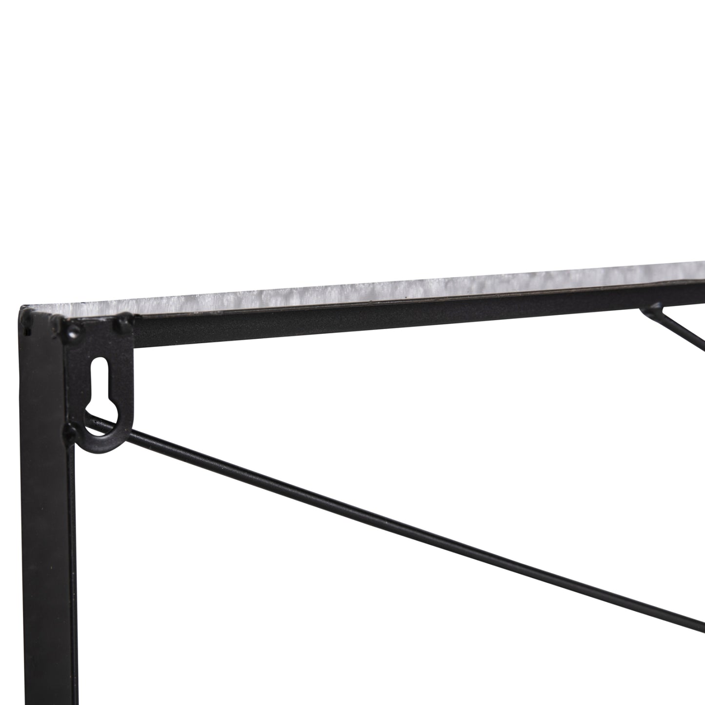 Wall Decoration Hm4219 Natural Wood Colors-black Metal 117x3x50hcm.