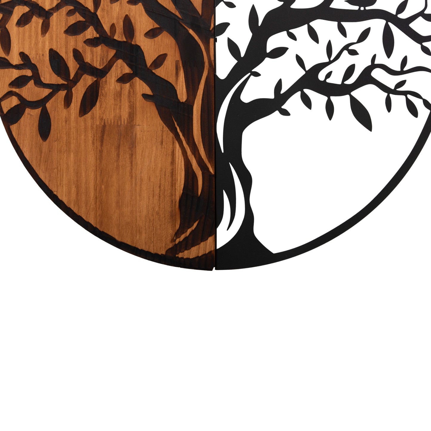 Wall Decoration Illusion Hm4647 Metal-wood 56.5x3(thickness)x56.5hcm.