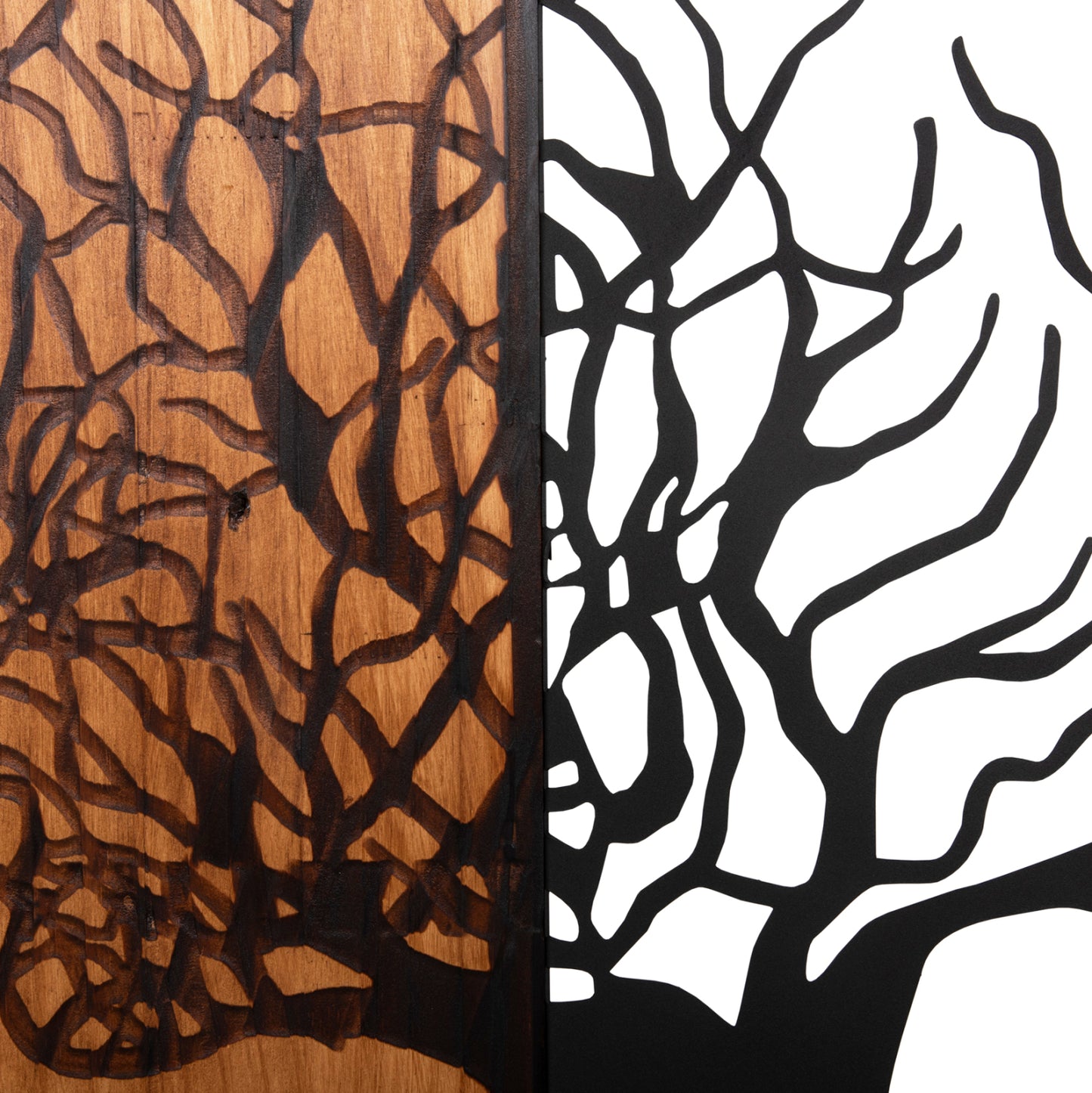 Wall Decoration Illusion Hm4654 Metal-wood 125.5x3(thickness)x79hcm.