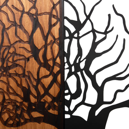 Wall Decoration Illusion Hm4654 Metal-wood 125.5x3(thickness)x79hcm.