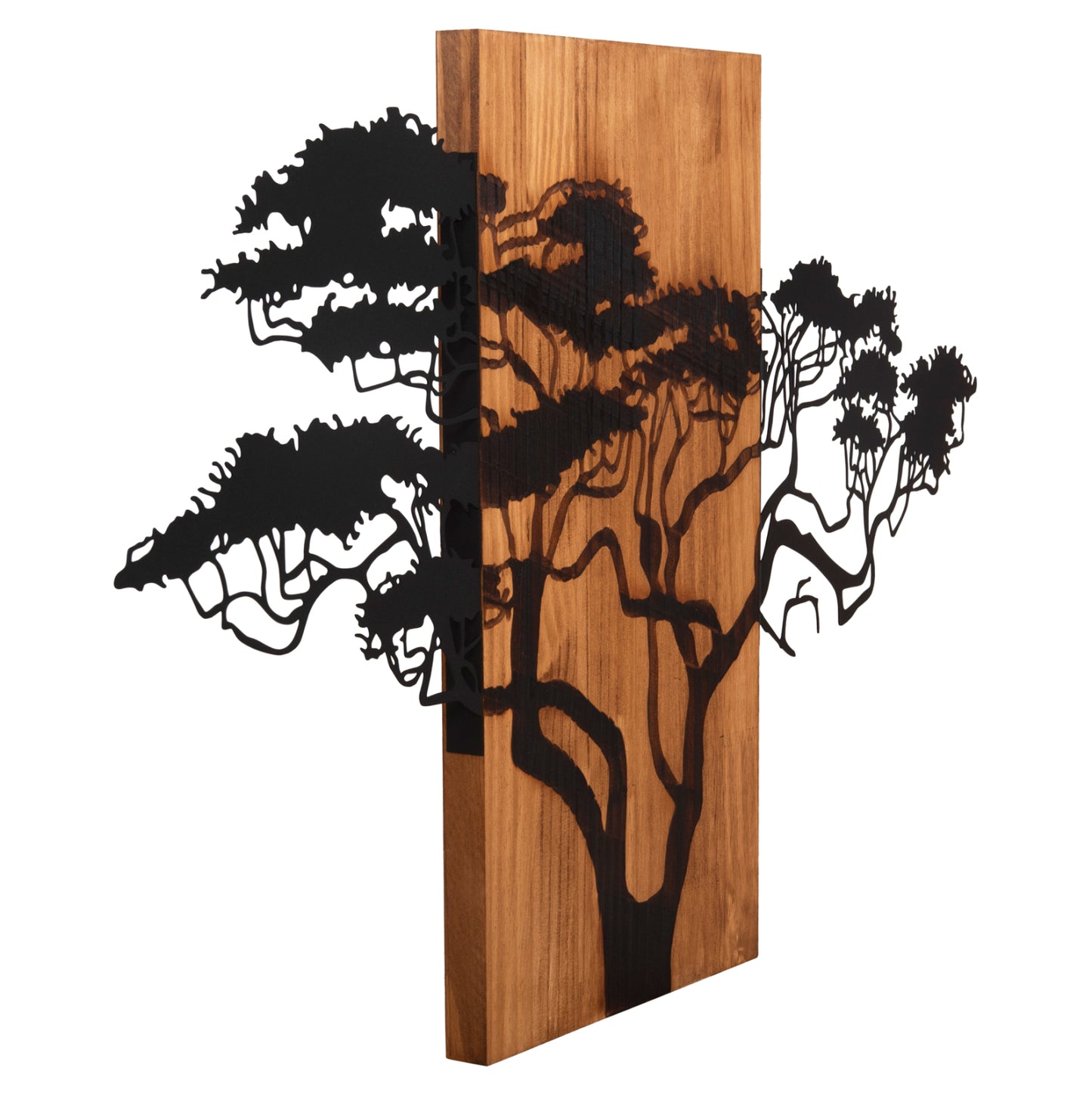 Wall Decoration Tree Figure Hm4648-metal-wood 90x3(thickness)x58hcm.
