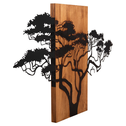 Wall Decoration Tree Figure Hm4648-metal-wood 90x3(thickness)x58hcm.