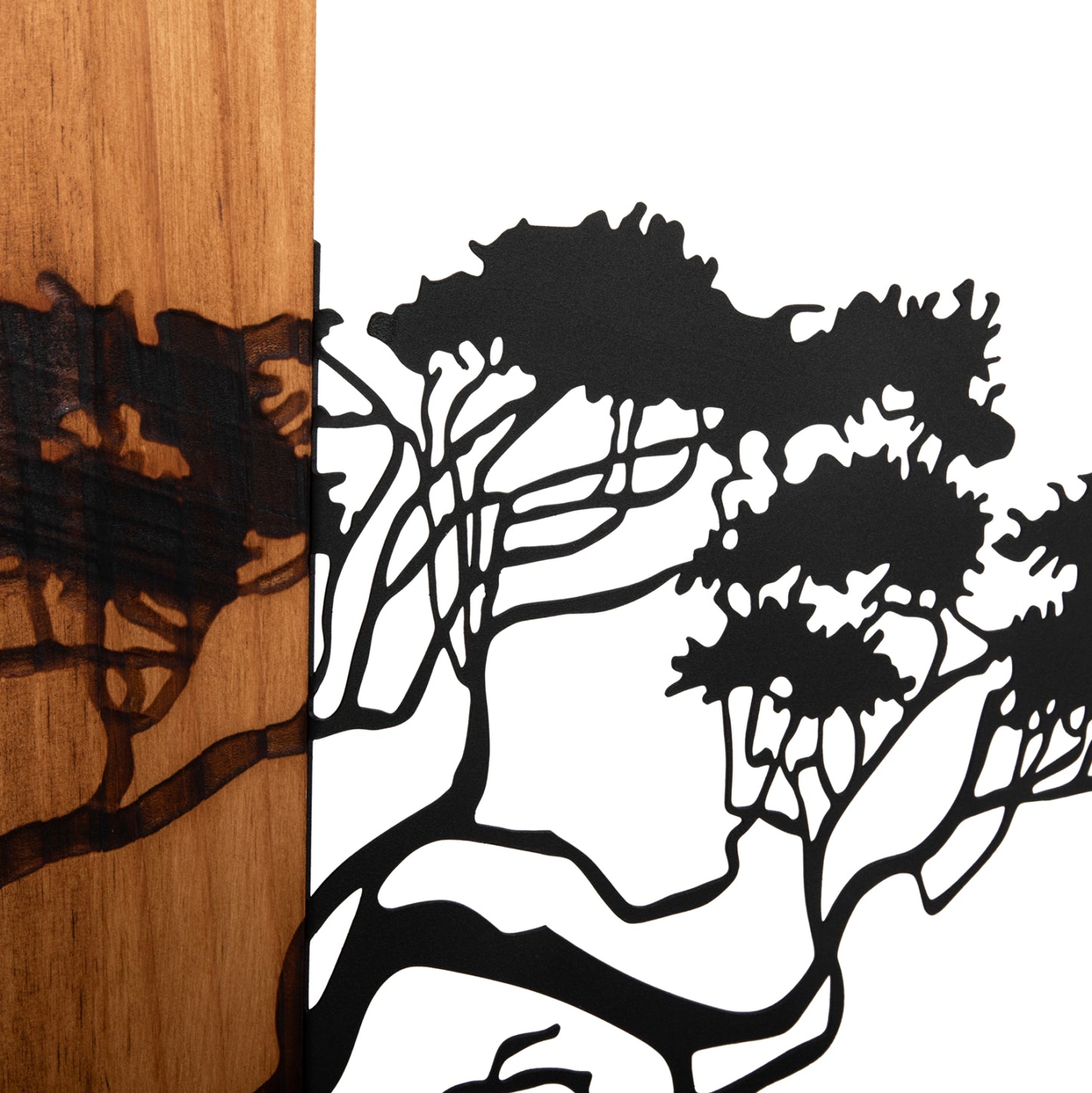 Wall Decoration Tree Figure Hm4648-metal-wood 90x3(thickness)x58hcm.
