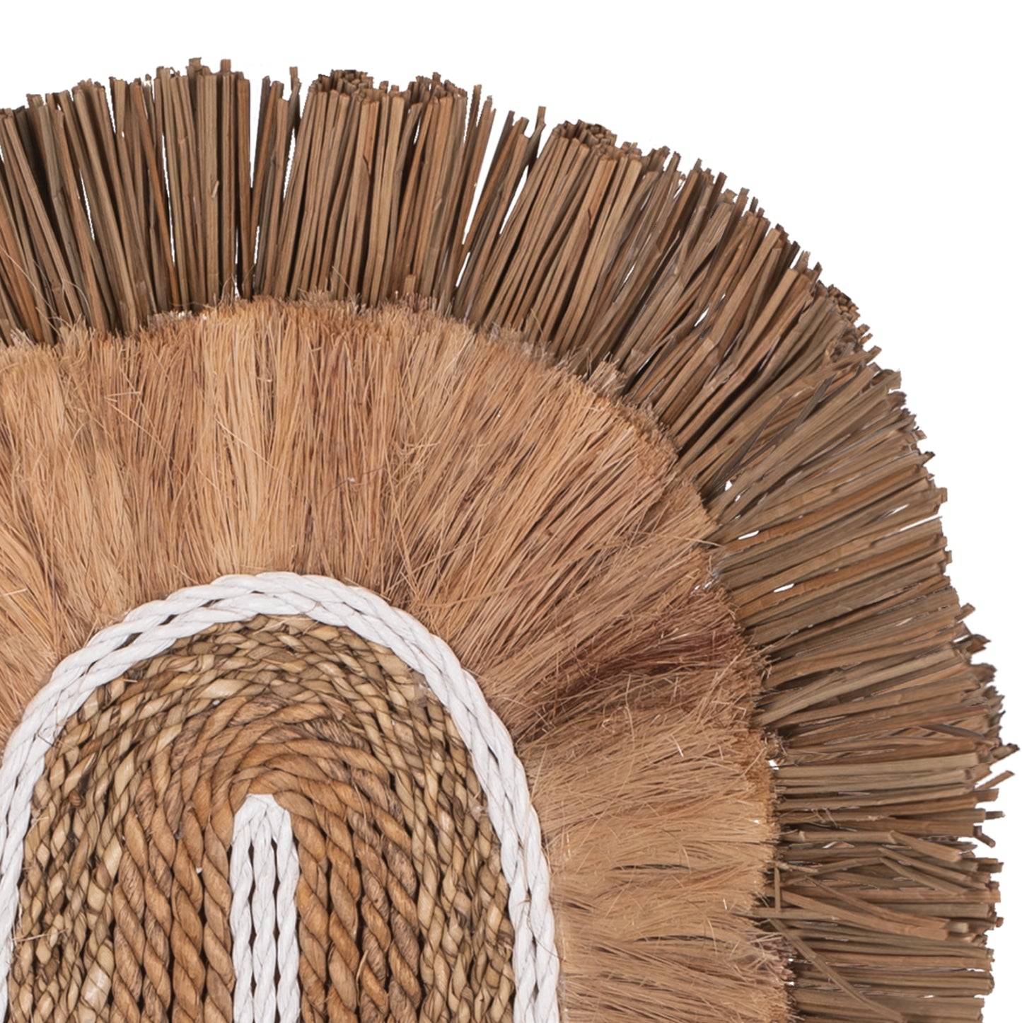 Wall Decor With Abaca Fibers And Rope In Natural Color 32x58x8cm.hm7791