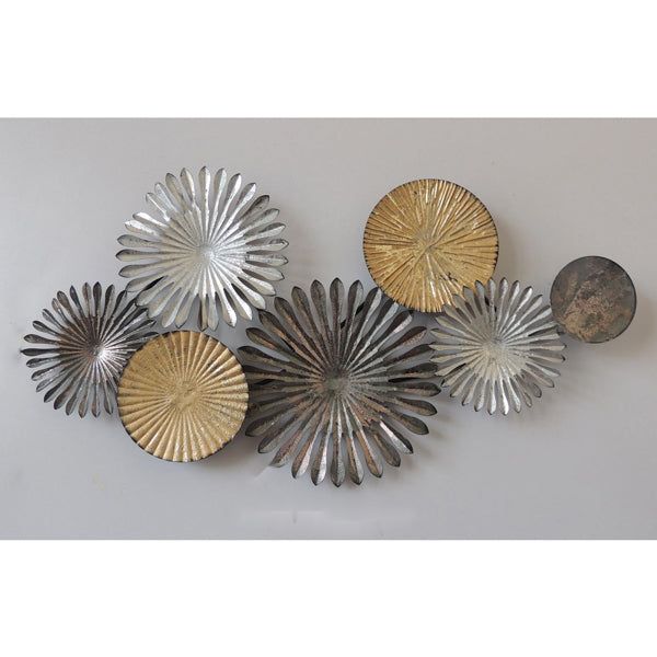 Metal Wall Decoration Hm7157 Silver Gold 88Χ5Χ45 Cm.