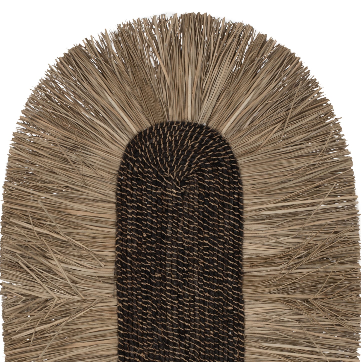 Wall Decor Oval Made Of Grass And Abaca Fibers In Natural Color 60x5x90hcm.hm7795