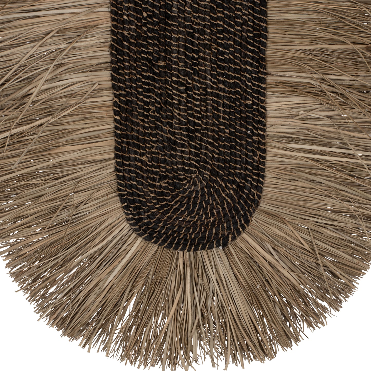 Wall Decor Oval Made Of Grass And Abaca Fibers In Natural Color 60x5x90hcm.hm7795