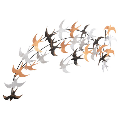 Wall Decoration Birds Hm4655 Metal- Multicolor 131x11(depth)x70hcm.