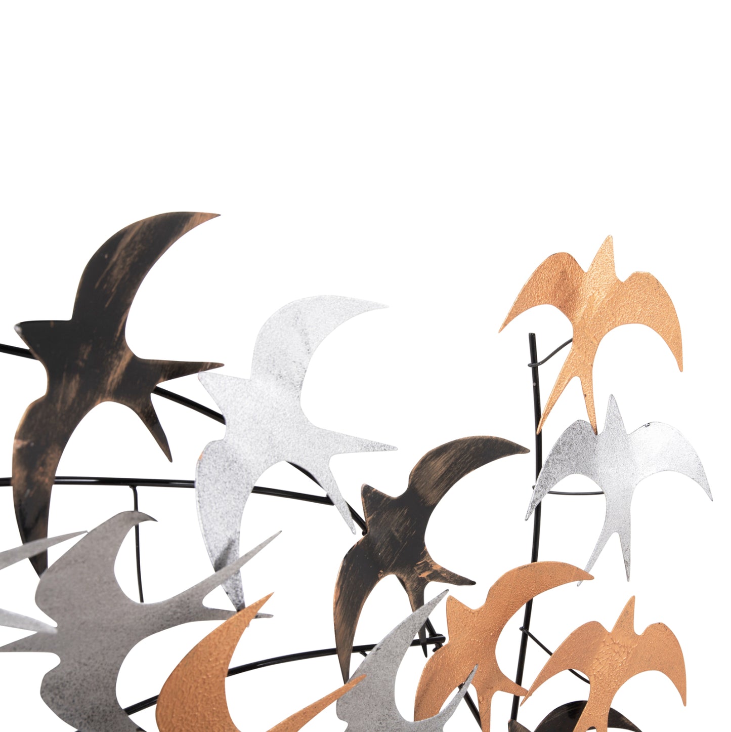 Wall Decoration Birds Hm4655 Metal- Multicolor 131x11(depth)x70hcm.