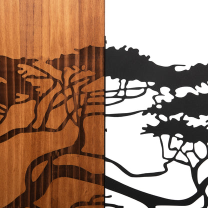 Wall Decoration Tree Figure Hm4653 Metal-wood 148x3x70hcm.