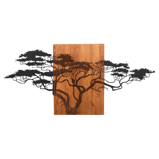 Wall Decoration Tree Figure Hm4653 Metal-wood 148x3x70hcm.