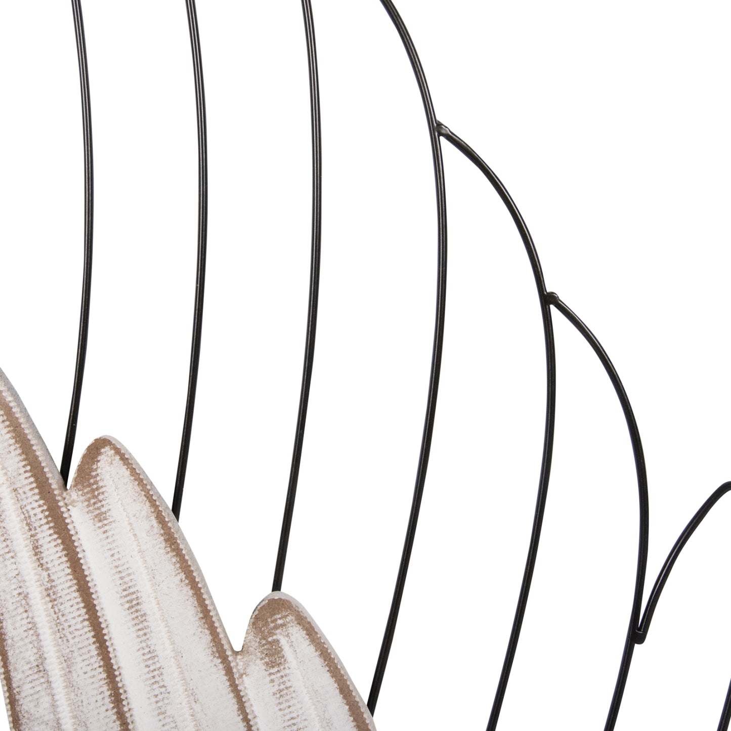 Wall Decoration Wings Hm4223 Mdf In White-black Metal 39x1,5x92hcm.
