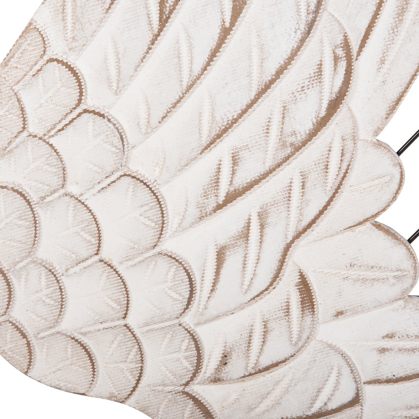 Wall Decoration Wings Hm4223 Mdf In White-black Metal 39x1,5x92hcm.