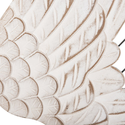 Wall Decoration Wings Hm4223 Mdf In White-black Metal 39x1,5x92hcm.