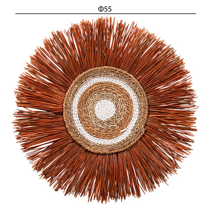 Wall Decor Round Made Of Grass And Banana Bark Fibers 55x3x55hcm.hm7792