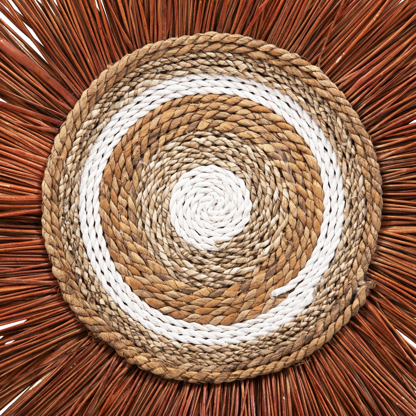 Wall Decor Round Made Of Grass And Banana Bark Fibers 55x3x55hcm.hm7792