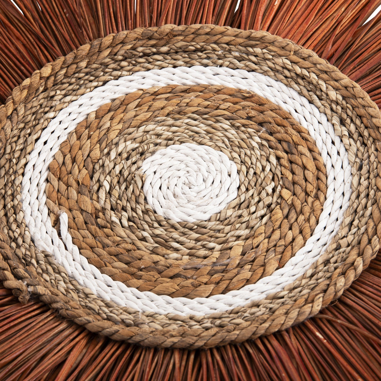 Wall Decor Round Made Of Grass And Banana Bark Fibers 55x3x55hcm.hm7792