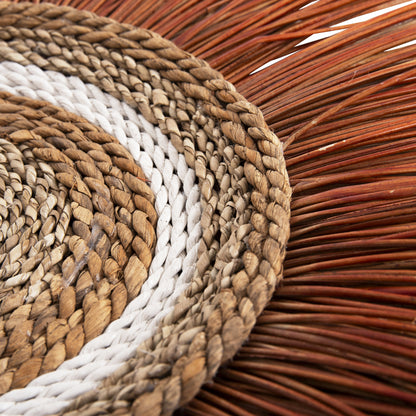 Wall Decor Round Made Of Grass And Banana Bark Fibers 55x3x55hcm.hm7792