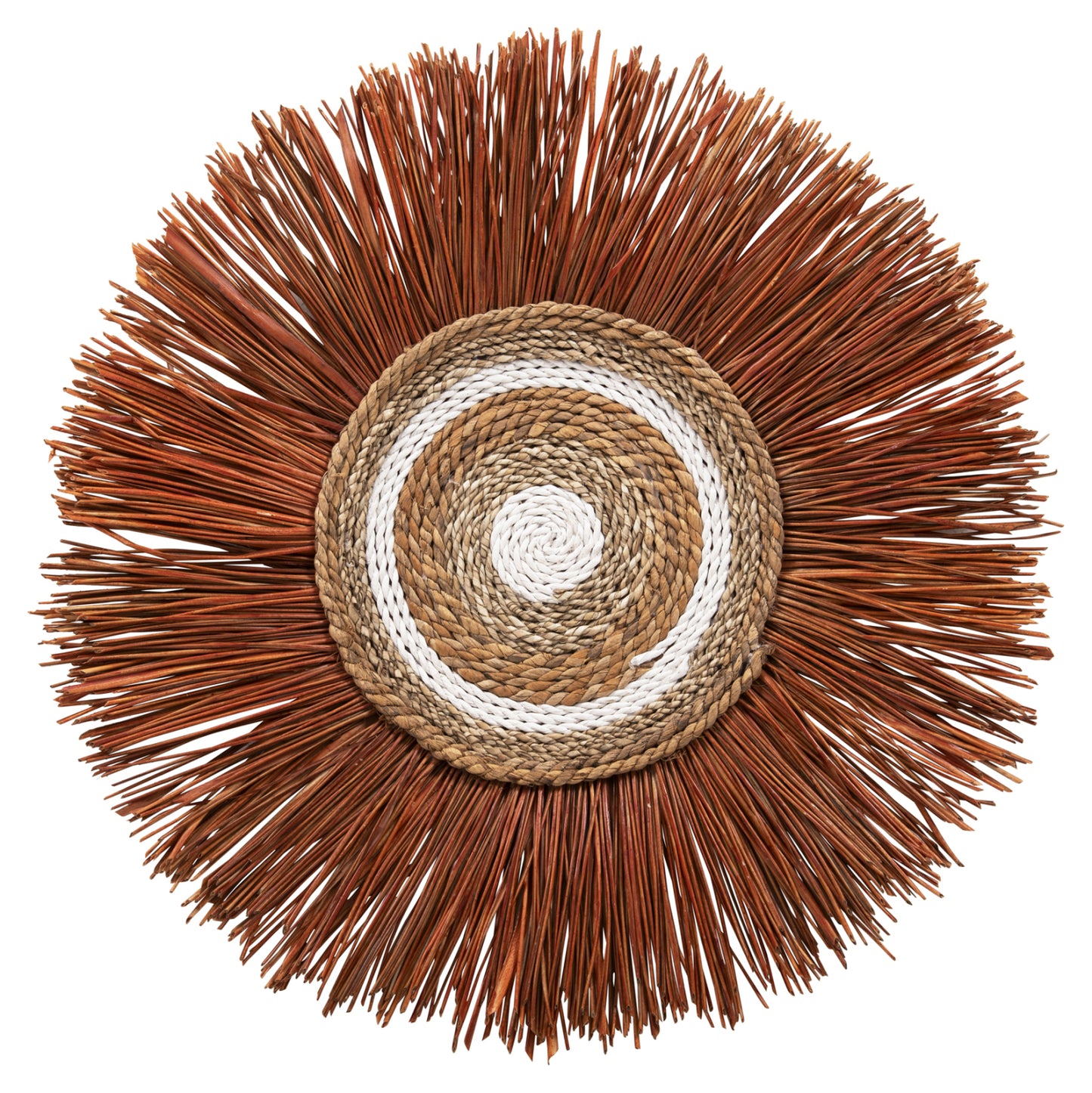 Wall Decor Round Made Of Grass And Banana Bark Fibers 55x3x55hcm.hm7792
