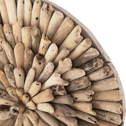 Wall Decoration Round Chiiki Hm4297 Driftwood In Natural Φ40 Cm.