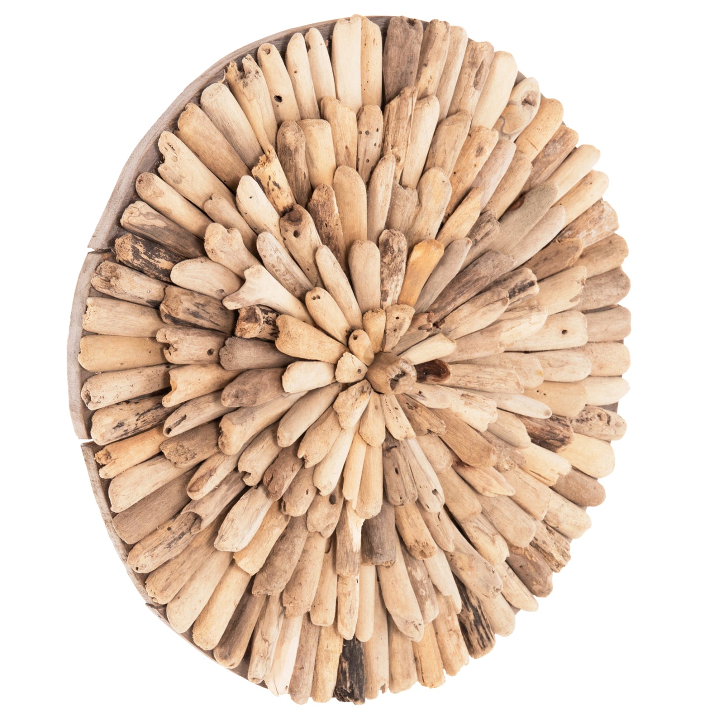 Wall Decoration Round Chiiki Hm4297 Driftwood In Natural Φ40 Cm.