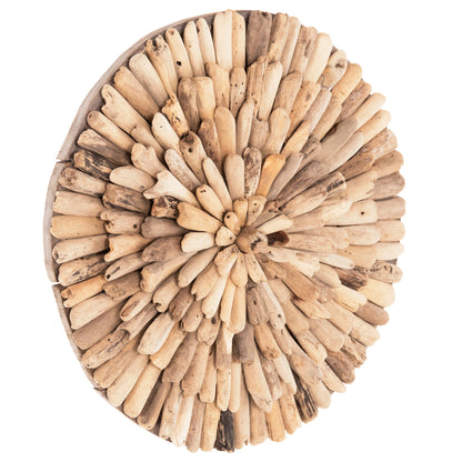 Wall Decoration Round Chiiki Hm4297 Driftwood In Natural Φ40 Cm.
