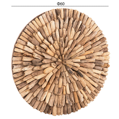 Wall Decoration Round Chiiki Hm4298 Driftwood In Natural Φ60 Cm.