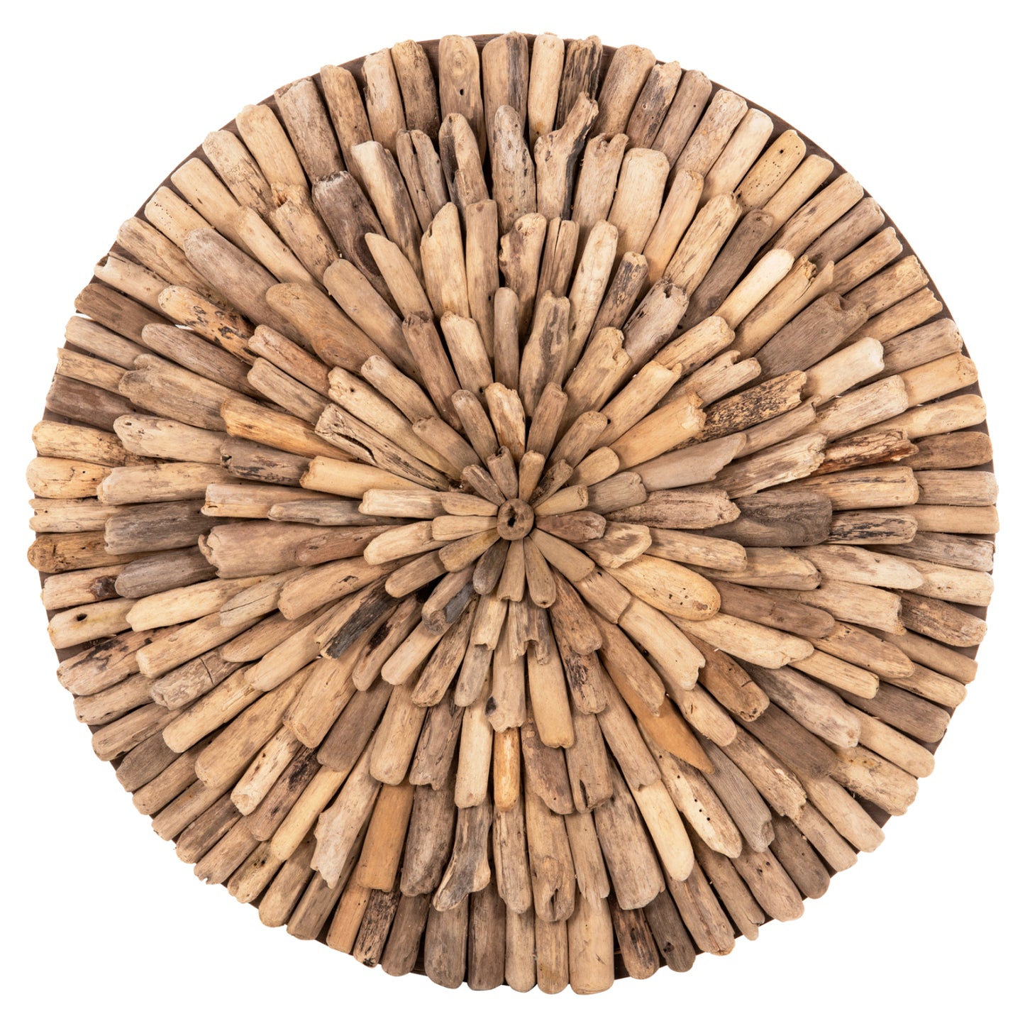 Wall Decoration Round Chiiki Hm4298 Driftwood In Natural Φ60 Cm.